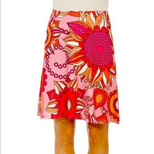 Before + Again~Size L Slinky Stretch Seamless Style Skirt~Vibrant Summer Colors~